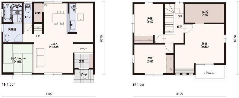 ■1F面積/50.51m² ■2F面積/49.68m² ■延床面積/100.19m²(30.30坪)